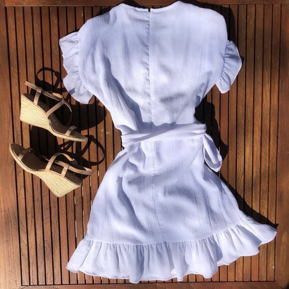 NWOT Michael Kors Ruffle Wrap Dress - Picture 4 of 6